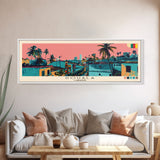 Douala, Cameroon Panoramic Canvas Print, Douala, Cameroon Painting, Cameroon Art, Douala Travel Poster, Travel Art, Vacation Gift