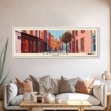 Drogheda, Ireland Panoramic Canvas Print, Drogheda, Ireland Painting, Ireland Art, Drogheda Travel Poster, Travel Art, Living Room Painting