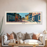 Ely, England Panoramic Canvas Print, Ely, England Painting, England Art, Ely Travel Poster, Travel Art, Living Room Painting