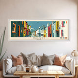 Galway, Ireland Panoramic Canvas Print, Galway, Ireland Painting, Ireland Art, Galway Travel Poster, Travel Art, Housewarming Gift