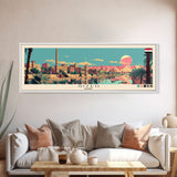 Gizeh, Egypt Panoramic Canvas Print, Gizeh, Egypt Painting, Egypt Art, Gizeh Travel Poster, Travel Art, Vacation Gift