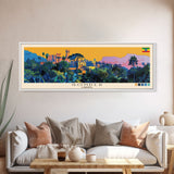 Gonder, Ethiopia Panoramic Canvas Print, Gonder, Ethiopia Painting, Ethiopia Art, Gonder Travel Poster, Travel Art, Guest Room Painting