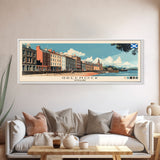 Greenock, Scotland Panoramic Canvas Print, Greenock, Scotland Painting, Scotland Art, Greenock Travel Poster, Travel Art, Guest Room Painting