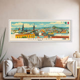 Guadalajara, Mexico Panoramic Canvas Print, Guadalajara, Mexico Painting, Mexico Art, Guadalajara Travel Poster, Travel Art, Living Room Painting