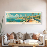 Haifa, Israel Panoramic Canvas Print, Haifa, Israel Painting, Israel Art, Haifa Travel Poster, Travel Art, Guest Room Painting