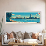 Hamilton, Canada Panoramic Canvas Print, Hamilton, Canada Painting, Canada Art, Hamilton Travel Poster, Travel Art, Living Room Painting