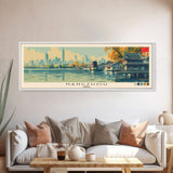 Hangzhou, China Panoramic Canvas Print, Hangzhou, China Painting, China Art, Hangzhou Travel Poster, Travel Art, Housewarming Gift