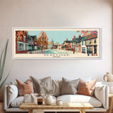 Hereford, England Panoramic Canvas Print, Hereford, England Painting, England Art, Hereford Travel Poster, Travel Art, Vacation Gift