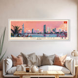 Ho Chi Minh City, Vietnam Panoramic Canvas Print, Ho Chi Minh City, Vietnam Painting, Vietnam Art, Ho Chi Minh City Travel Poster, Travel Art, Housewarming Gift