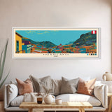 Huancayo, Peru Panoramic Canvas Print, Huancayo, Peru Painting, Peru Art, Huancayo Travel Poster, Travel Art, Living Room Painting