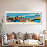 Huaral, Peru Panoramic Canvas Print, Huaral, Peru Painting, Peru Art, Huaral Travel Poster, Travel Art, Housewarming Gift