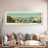 Hyderabad, India Panoramic Canvas Print, Hyderabad, India Painting, India Art, Hyderabad Travel Poster, Travel Art, Vacation Gift