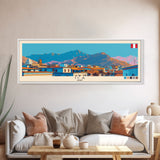 Ica, Peru Panoramic Canvas Print, Ica, Peru Painting, Peru Art, Ica Travel Poster, Travel Art, Guest Room Painting