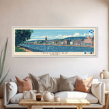 Inverness, Scotland Panoramic Canvas Print, Inverness, Scotland Painting, Scotland Art, Inverness Travel Poster, Travel Art, Guest Room Painting