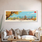 Jinan, China Panoramic Canvas Print, Jinan, China Painting, China Art, Jinan Travel Poster, Travel Art, Housewarming Gift