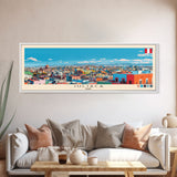 Juliaca, Peru Panoramic Canvas Print, Juliaca, Peru Painting, Peru Art, Juliaca Travel Poster, Travel Art, Guest Room Painting