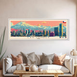 Las Condes, Chile Panoramic Canvas Print, Las Condes, Chile Painting, Chile Art, Las Condes Travel Poster, Travel Art, Guest Room Painting