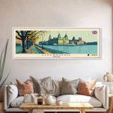 Liverpool, England Panoramic Canvas Print, Liverpool, England Painting, England Art, Liverpool Travel Poster, Travel Art, Guest Room Painting