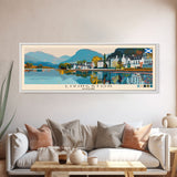 Livingston, Scotland Panoramic Canvas Print, Livingston, Scotland Painting, Scotland Art, Livingston Travel Poster, Travel Art, Vacation Gift