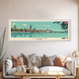 London, England Panoramic Canvas Print, London, England Painting, England Art, London Travel Poster, Travel Art, Guest Room Painting