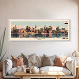 Luxor, Egypt Panoramic Canvas Print, Luxor, Egypt Painting, Egypt Art, Luxor Travel Poster, Travel Art, Vacation Gift