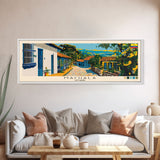 Machala, Ecuador Panoramic Canvas Print, Machala, Ecuador Painting, Ecuador Art, Machala Travel Poster, Travel Art, Guest Room Painting