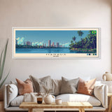 Manaus, Brazil Panoramic Canvas Print, Manaus, Brazil Painting, Brazil Art, Manaus Travel Poster, Travel Art, Guest Room Painting