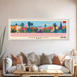 Marrakesh, Morocco Panoramic Canvas Print, Marrakesh, Morocco Painting, Morocco Art, Marrakesh Travel Poster, Travel Art, Housewarming Gift