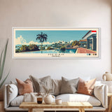 Medan, Indonesia Panoramic Canvas Print, Medan, Indonesia Painting, Indonesia Art, Medan Travel Poster, Travel Art, Guest Room Painting