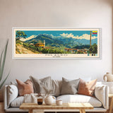 Milagro, Ecuador Panoramic Canvas Print, Milagro, Ecuador Painting, Ecuador Art, Milagro Travel Poster, Travel Art, Vacation Gift