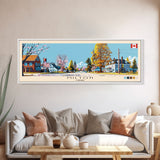 Milton, Canada Panoramic Canvas Print, Milton, Canada Painting, Canada Art, Milton Travel Poster, Travel Art, Living Room Painting