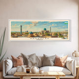 Namangan, Uzbekistan Panoramic Canvas Print, Namangan, Uzbekistan Painting, Uzbekistan Art, Namangan Travel Poster, Travel Art, Guest Room Painting