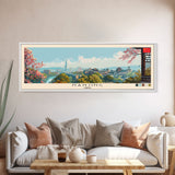 Nanjing, China Panoramic Canvas Print, Nanjing, China Painting, China Art, Nanjing Travel Poster, Travel Art, Housewarming Gift