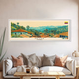 Neiva, Colombia Panoramic Canvas Print, Neiva, Colombia Painting, Colombia Art, Neiva Travel Poster, Travel Art, Guest Room Painting