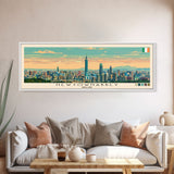 Newtownabbey, Ireland Panoramic Canvas Print, Newtownabbey, Ireland Painting, Ireland Art, Newtownabbey Travel Poster, Travel Art, Guest Room Painting