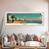 Oran, Algeria Panoramic Canvas Print, Oran, Algeria Painting, Algeria Art, Oran Travel Poster, Travel Art, Guest Room Painting