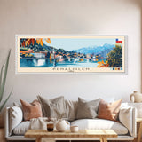 Penalolen, Chile Panoramic Canvas Print, Penalolen, Chile Painting, Chile Art, Penalolen Travel Poster, Travel Art, Guest Room Painting