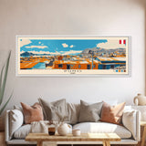 Puno, Peru Panoramic Canvas Print, Puno, Peru Painting, Peru Art, Puno Travel Poster, Travel Art, Guest Room Painting