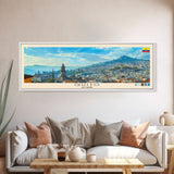 Quito, Ecuador Panoramic Canvas Print, Quito, Ecuador Painting, Ecuador Art, Quito Travel Poster, Travel Art, Living Room Painting