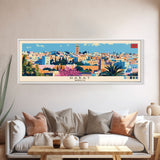 Rabat, Morocco Panoramic Canvas Print, Rabat, Morocco Painting, Morocco Art, Rabat Travel Poster, Travel Art, Housewarming Gift