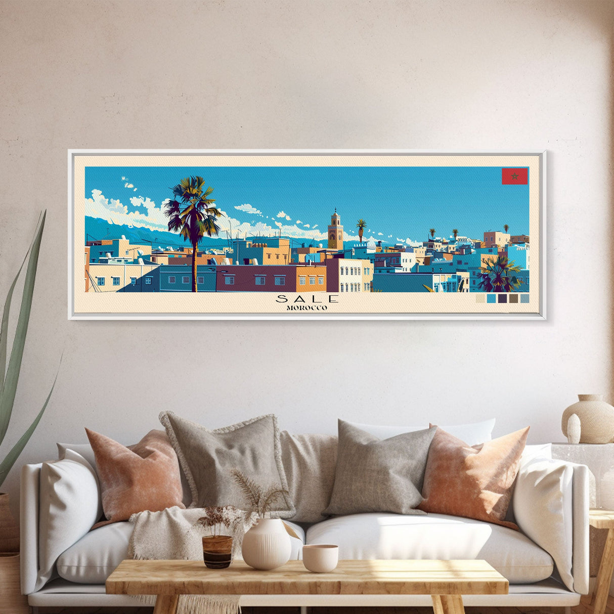 Sale, Morocco Panoramic Canvas Print, Sale, Morocco Painting, Morocco Art, Sale Travel Poster, Travel Art, Vacation Gift