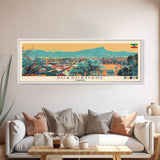 Shashamane, Ethiopia Panoramic Canvas Print, Shashamane, Ethiopia Painting, Ethiopia Art, Shashamane Travel Poster, Travel Art, Guest Room Painting