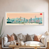 Shenzhen, China Panoramic Canvas Print, Shenzhen, China Painting, China Art, Shenzhen Travel Poster, Travel Art, Living Room Painting