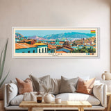 Sucre, Bolivia Panoramic Canvas Print, Sucre, Bolivia Painting, Bolivia Art, Sucre Travel Poster, Travel Art, Guest Room Painting