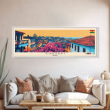 Sunyani, Ghana Panoramic Canvas Print, Sunyani, Ghana Painting, Ghana Art, Sunyani Travel Poster, Travel Art, Guest Room Painting