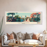 Tangerang, Indonesia Panoramic Canvas Print, Tangerang, Indonesia Painting, Indonesia Art, Tangerang Travel Poster, Travel Art, Guest Room Painting