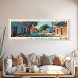 Tlalnepantla, Mexico Panoramic Canvas Print, Tlalnepantla, Mexico Painting, Mexico Art, Tlalnepantla Travel Poster, Travel Art, Vacation Gift