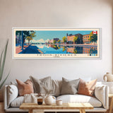 Trois-Rivieres, Canada Panoramic Canvas Print, Trois-Rivieres, Canada Painting, Canada Art, Trois-Rivieres Travel Poster, Travel Art, Housewarming Gift