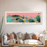 Tuxtla Gutierrez, Mexico Panoramic Canvas Print, Tuxtla Gutierrez, Mexico Painting, Mexico Art, Tuxtla Gutierrez Travel Poster, Travel Art, Living Room Painting