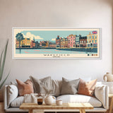 Wakefield, England Panoramic Canvas Print, Wakefield, England Painting, England Art, Wakefield Travel Poster, Travel Art, Vacation Gift